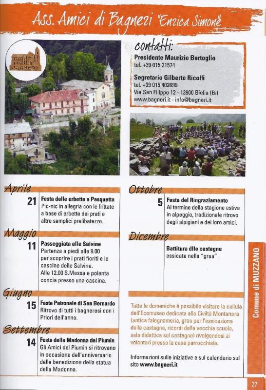 CALENDARIO DELLE INIZIATIVE 2014