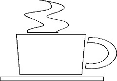 la tazza fumante, simbolo di ospitalita' e del ristoro offerto ai volontari