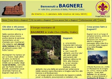 la vecchia home page